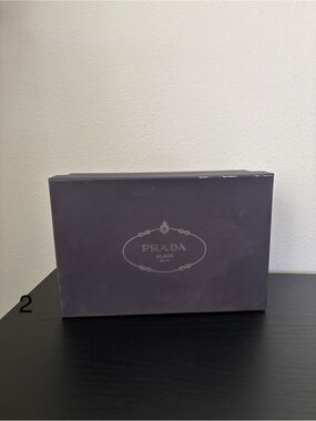 Prada Dark Purple Logo Gift Storage Box